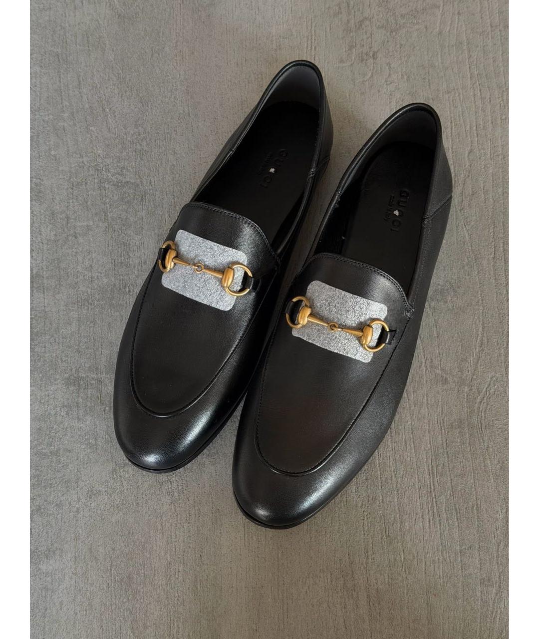 GUCCI Черные кожаные лоферы, фото 3