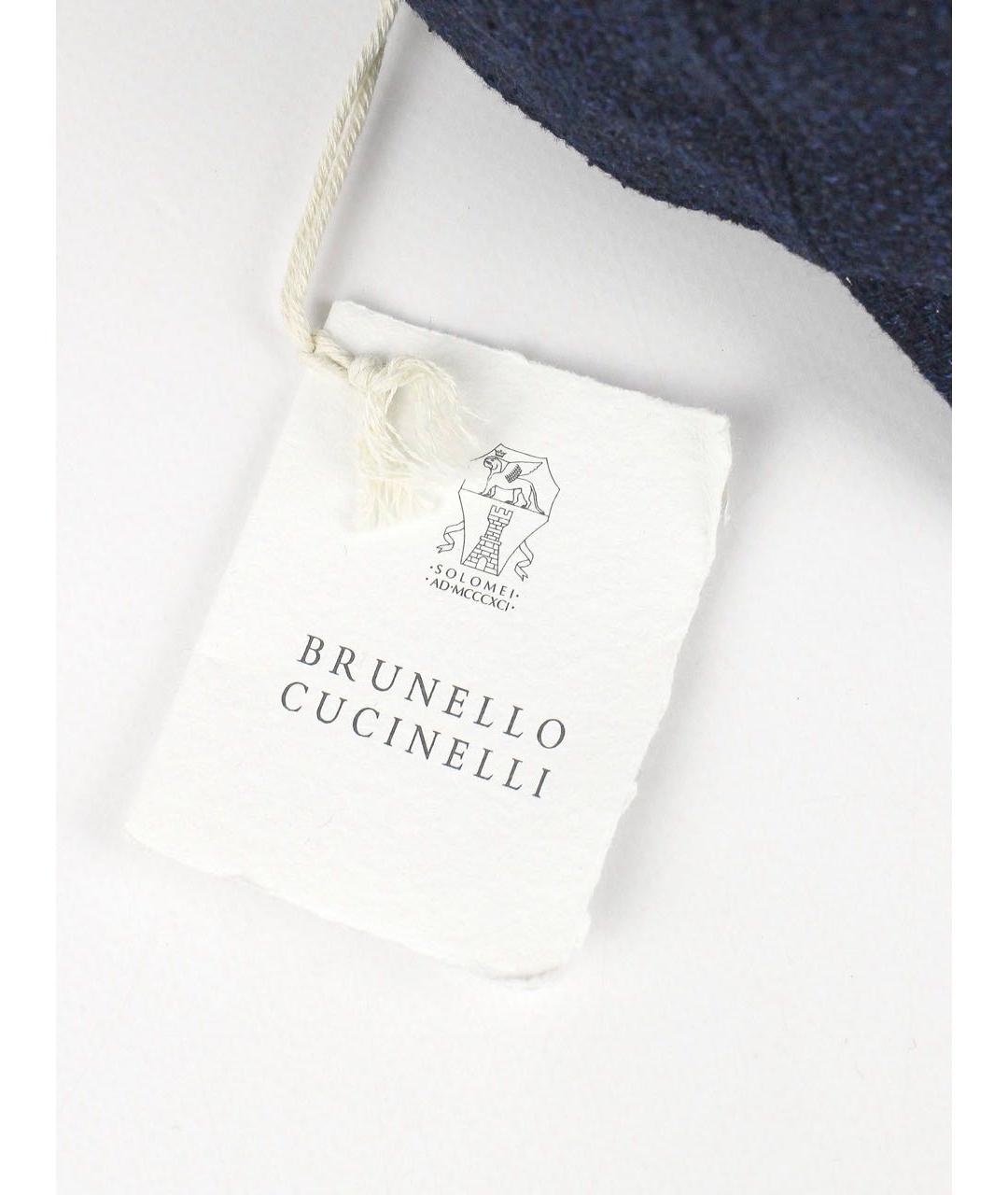 BRUNELLO CUCINELLI Темно-синяя хлопковая кепка/бейсболка, фото 6