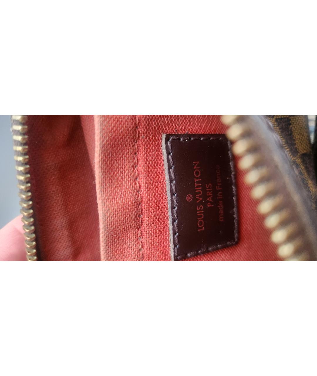 LOUIS VUITTON Коричневая кожаная сумка с короткими ручками, фото 4