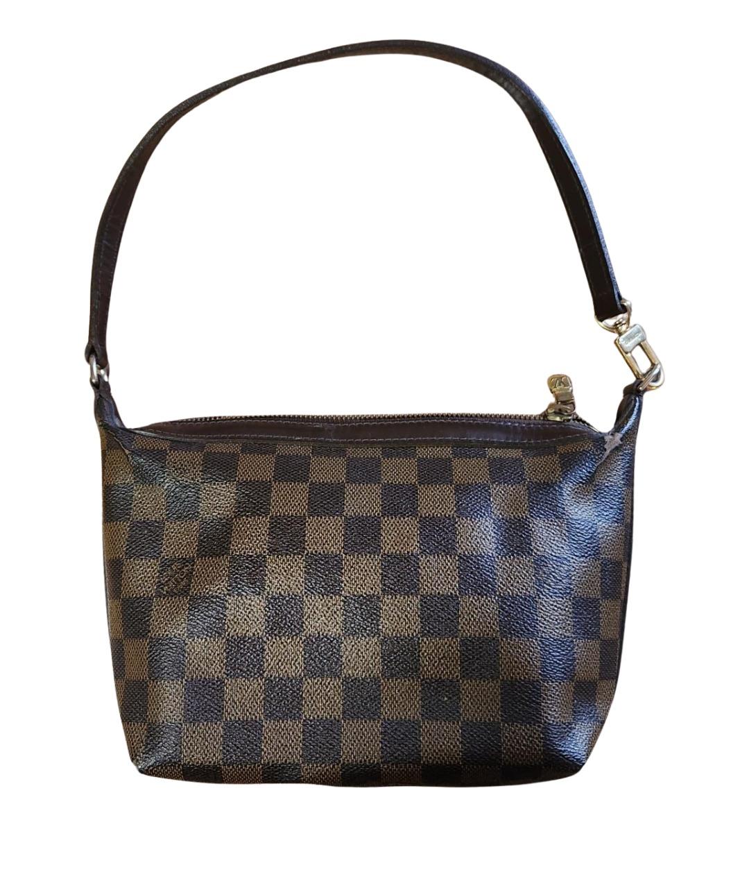 LOUIS VUITTON Коричневая кожаная сумка с короткими ручками, фото 1