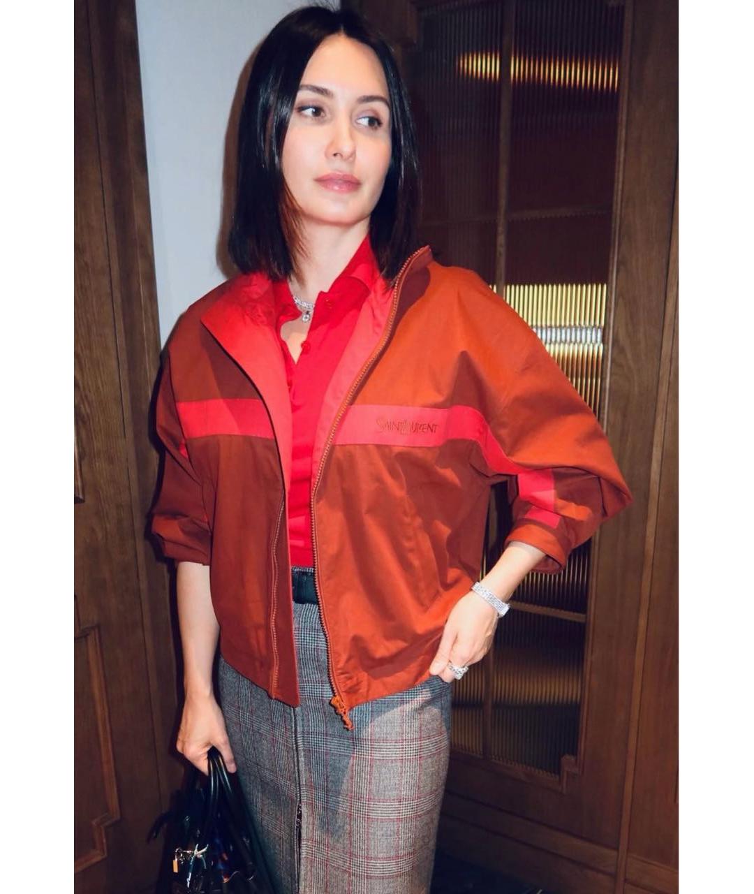 SAINT LAURENT Красная хлопковая куртка, фото 3