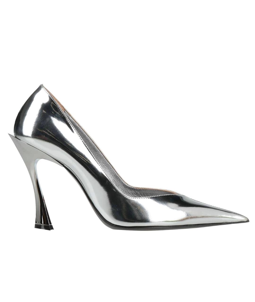 MUGLER Серебряные кожаные туфли, фото 6