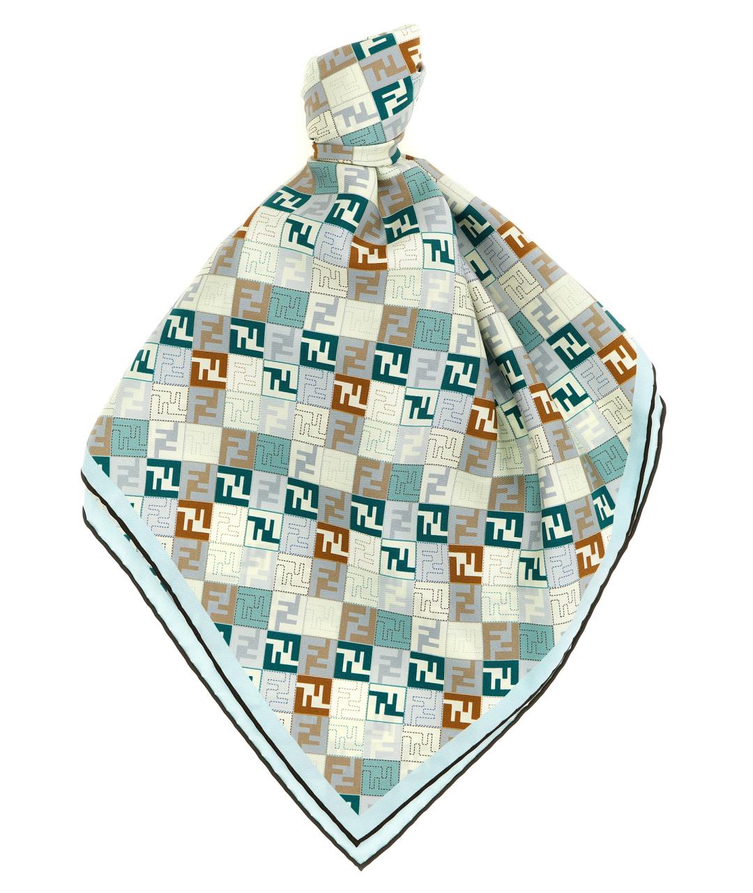 FENDI Мульти шелковый шарф, фото 1