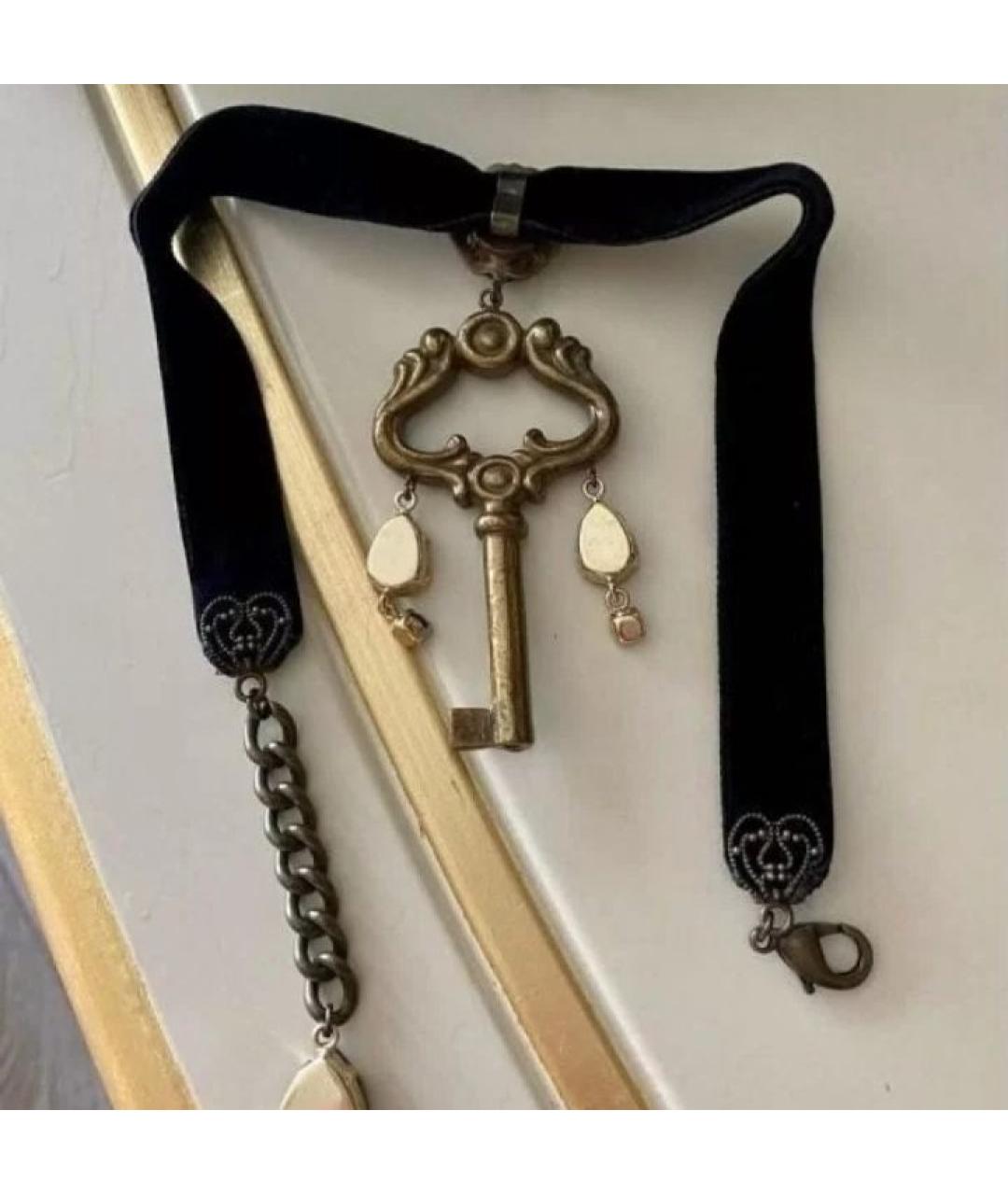 DOLCE&GABBANA Черный металлический чокер, фото 5