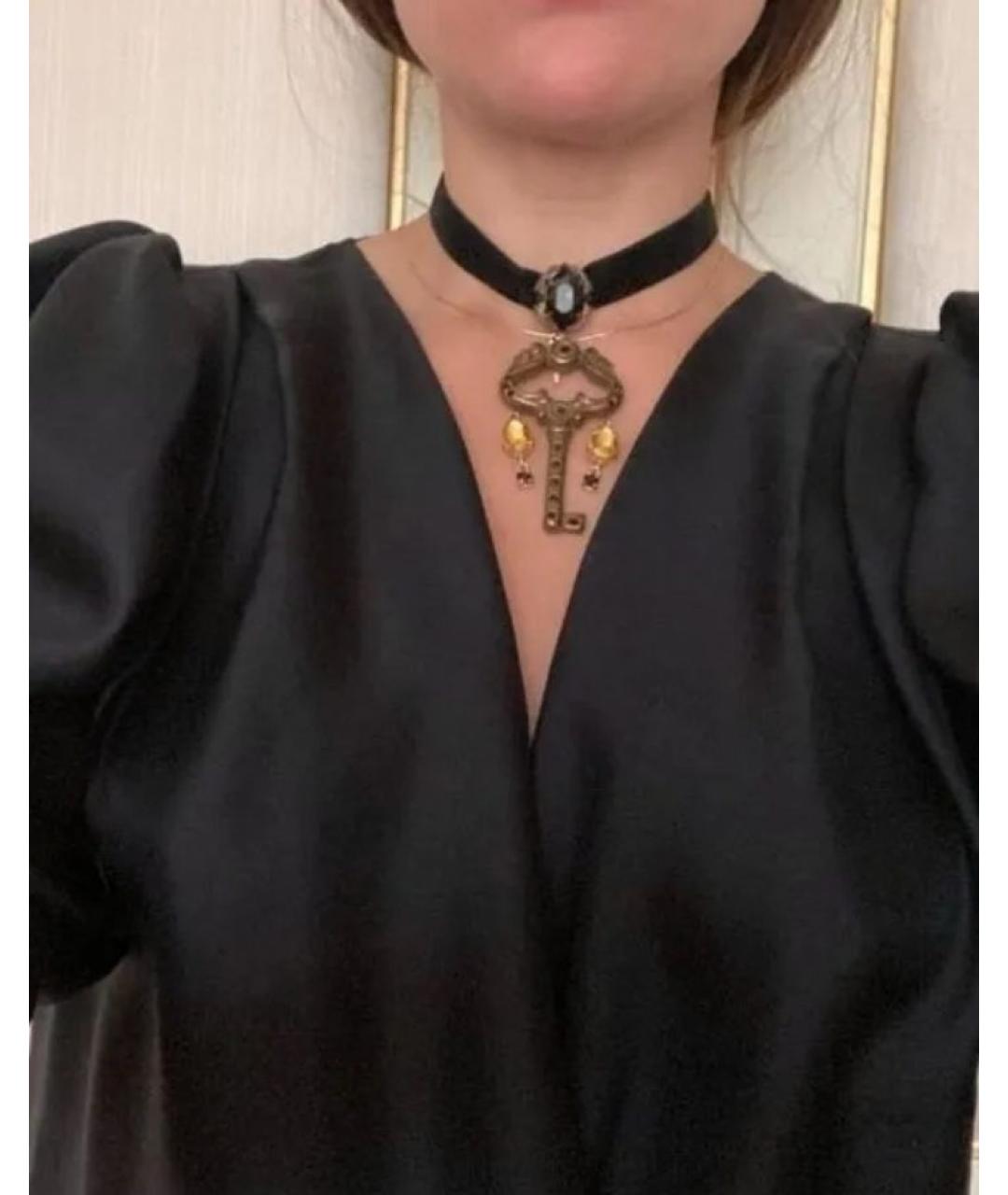 DOLCE&GABBANA Черный металлический чокер, фото 6