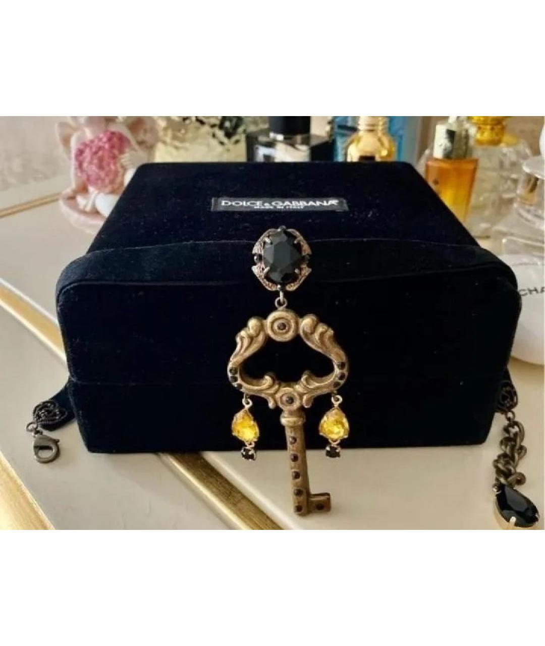 DOLCE&GABBANA Черный металлический чокер, фото 3