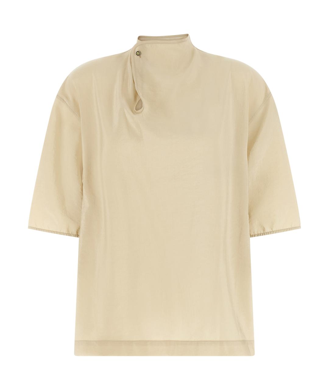 LEMAIRE Бежевая шелковая блузы, фото 1