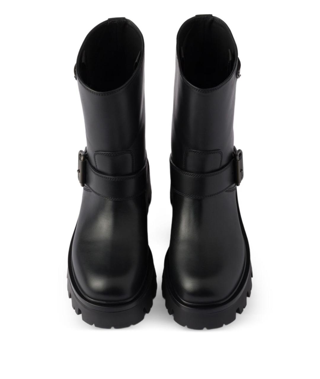 PRADA Черные кожаные полусапоги, фото 4