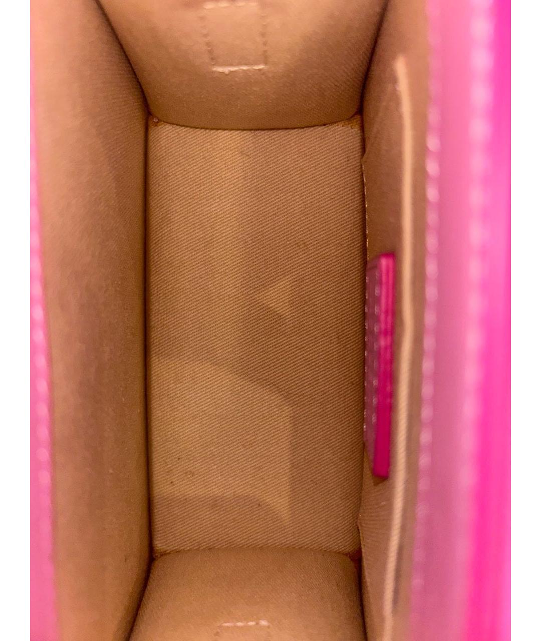 JACQUEMUS Розовая кожаная сумка с короткими ручками, фото 3