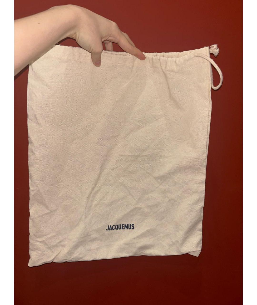 JACQUEMUS Розовая кожаная сумка с короткими ручками, фото 6