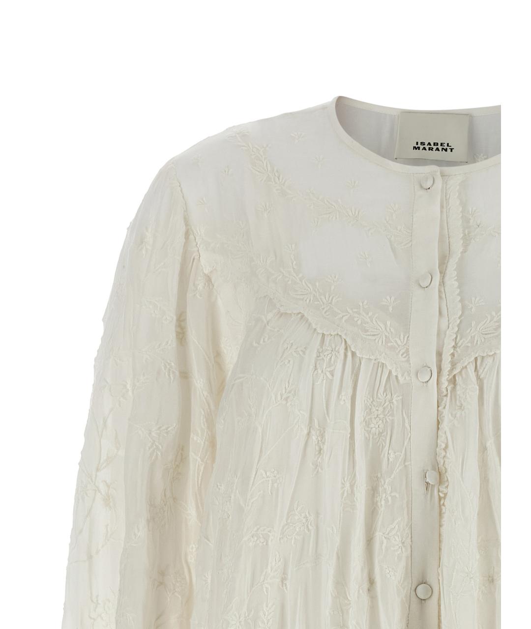 ISABEL MARANT Белое хлопковое коктейльное платье, фото 3