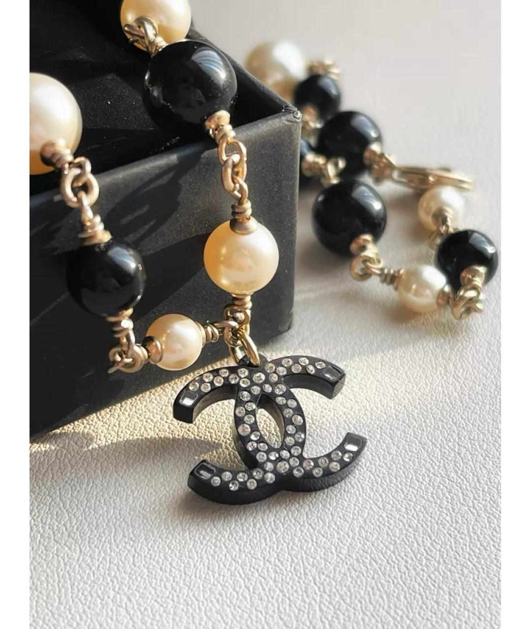 CHANEL Черное металлическое колье, фото 2