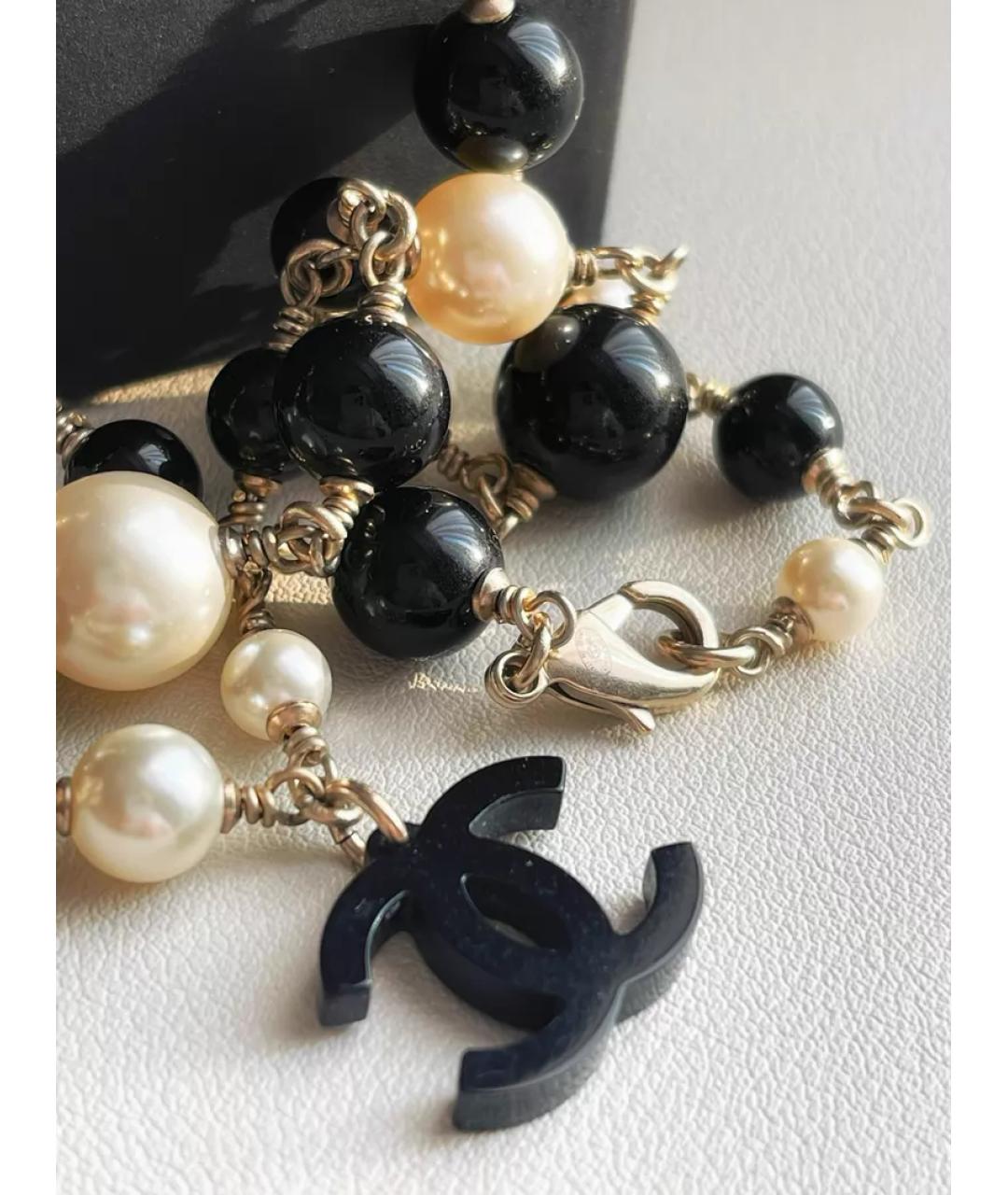 CHANEL Черное металлическое колье, фото 3