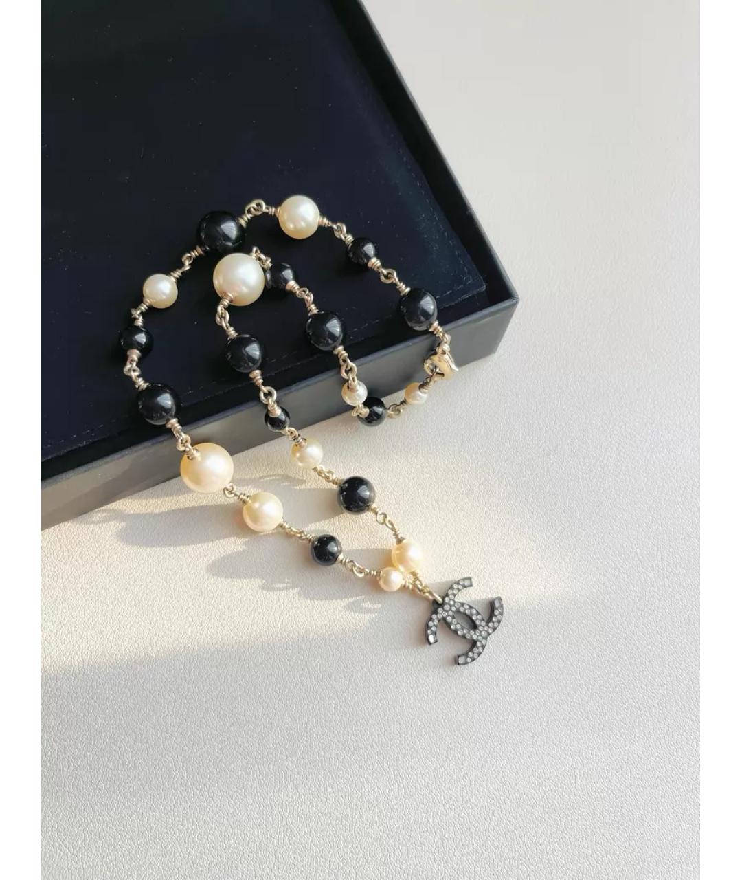 CHANEL Черное металлическое колье, фото 4