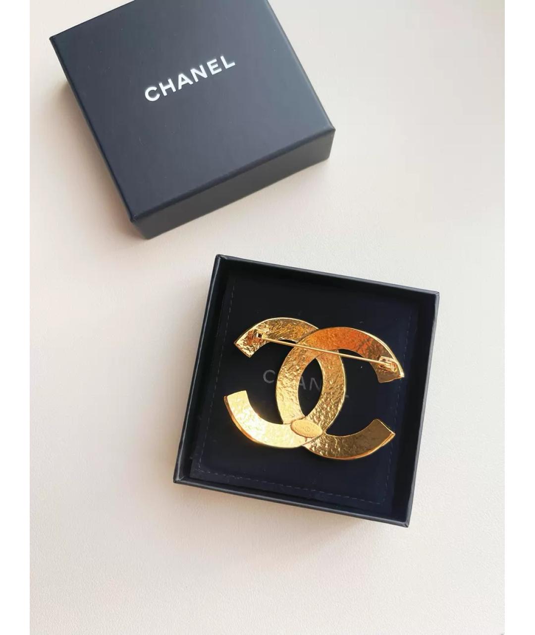 CHANEL Золотая металлическая булавка / брошь, фото 4