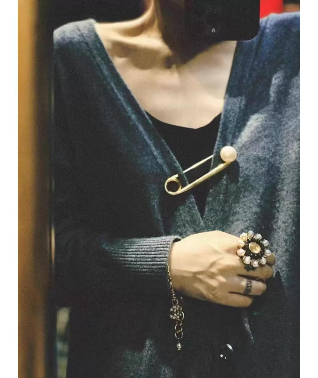 CHANEL Золотая металлическая булавка / брошь, фото 4