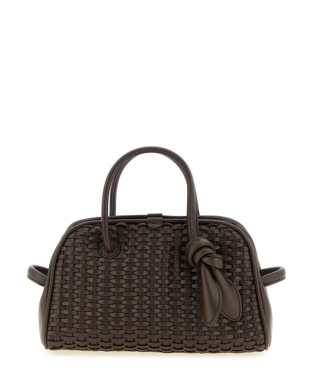 JACQUEMUS Коричневая кожаная сумка тоут, фото 1