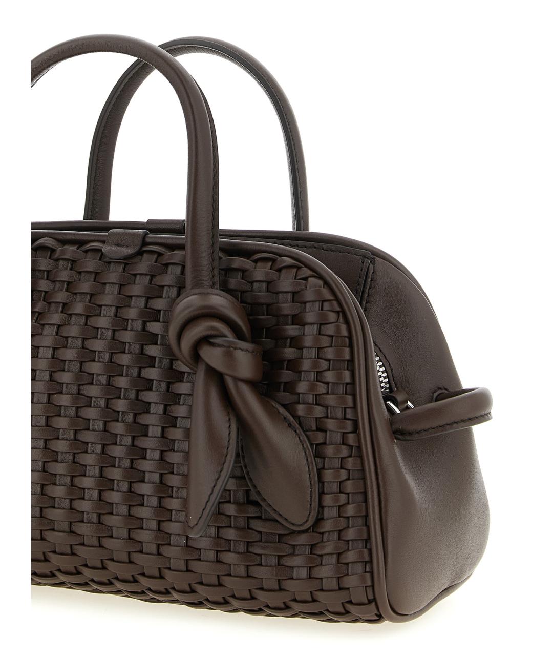 JACQUEMUS Коричневая кожаная сумка тоут, фото 3