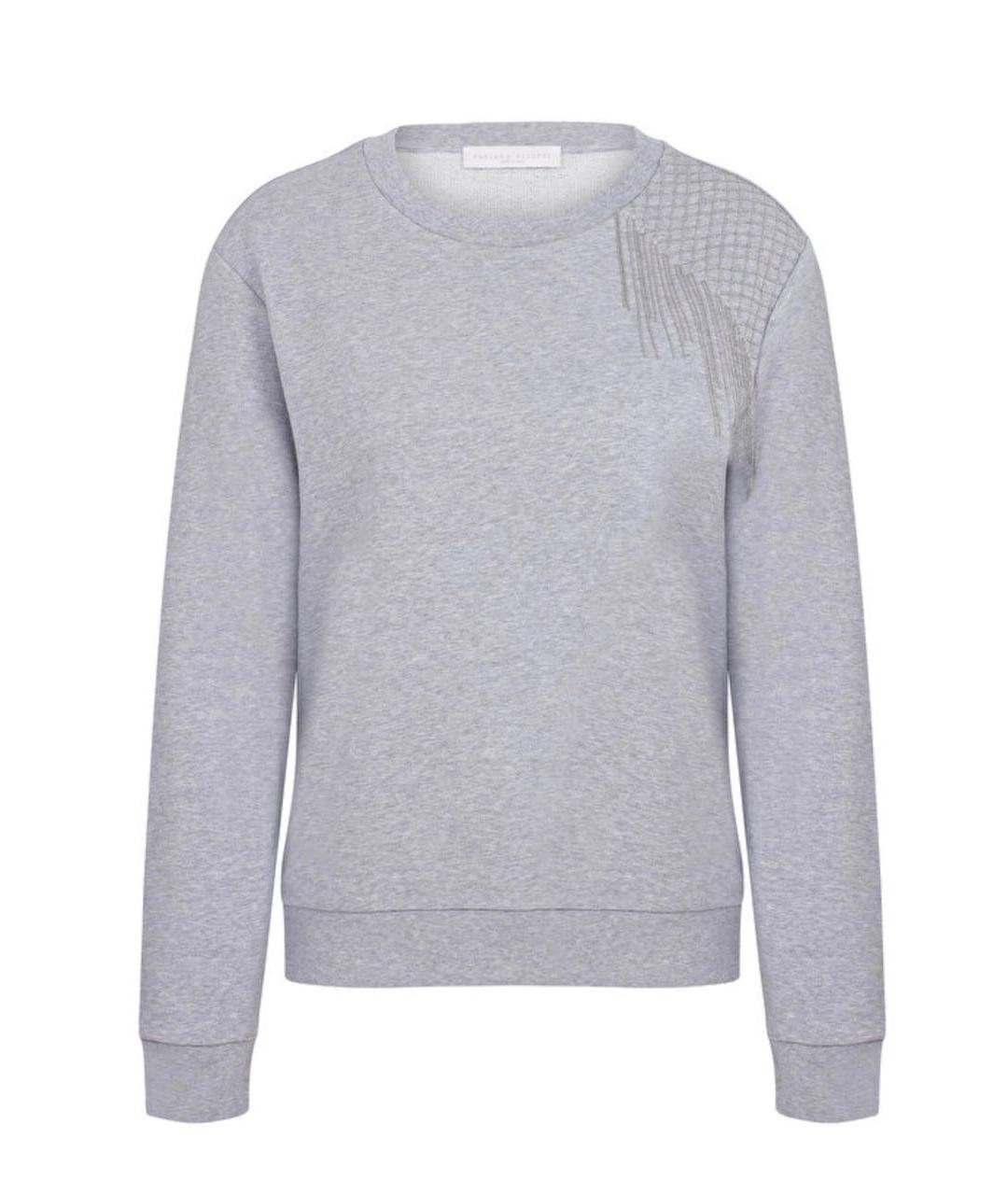 FABIANA FILIPPI Серый хлопко-эластановый джемпер / свитер, фото 8