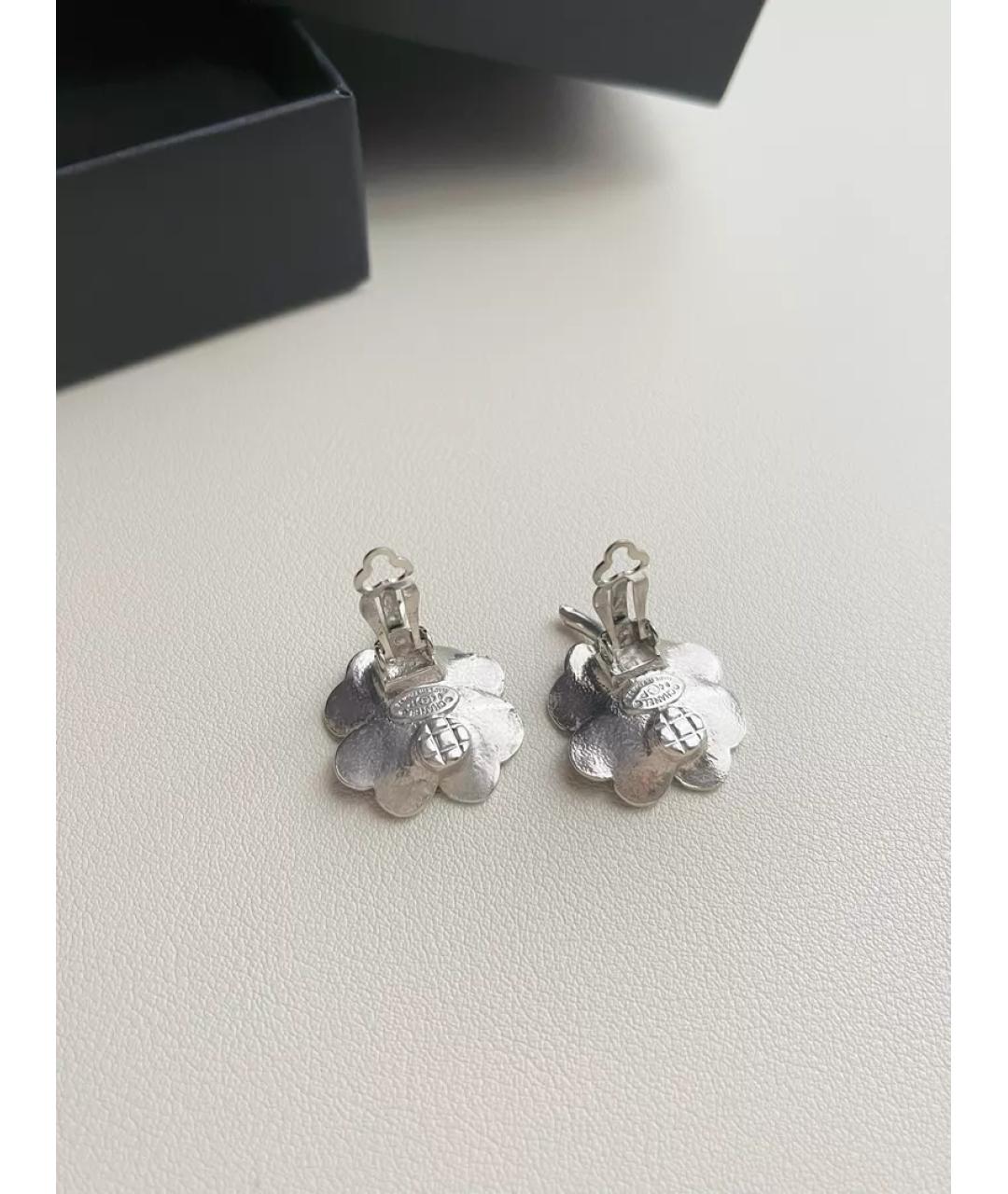 CHANEL Зеленые металлические клипсы, фото 2