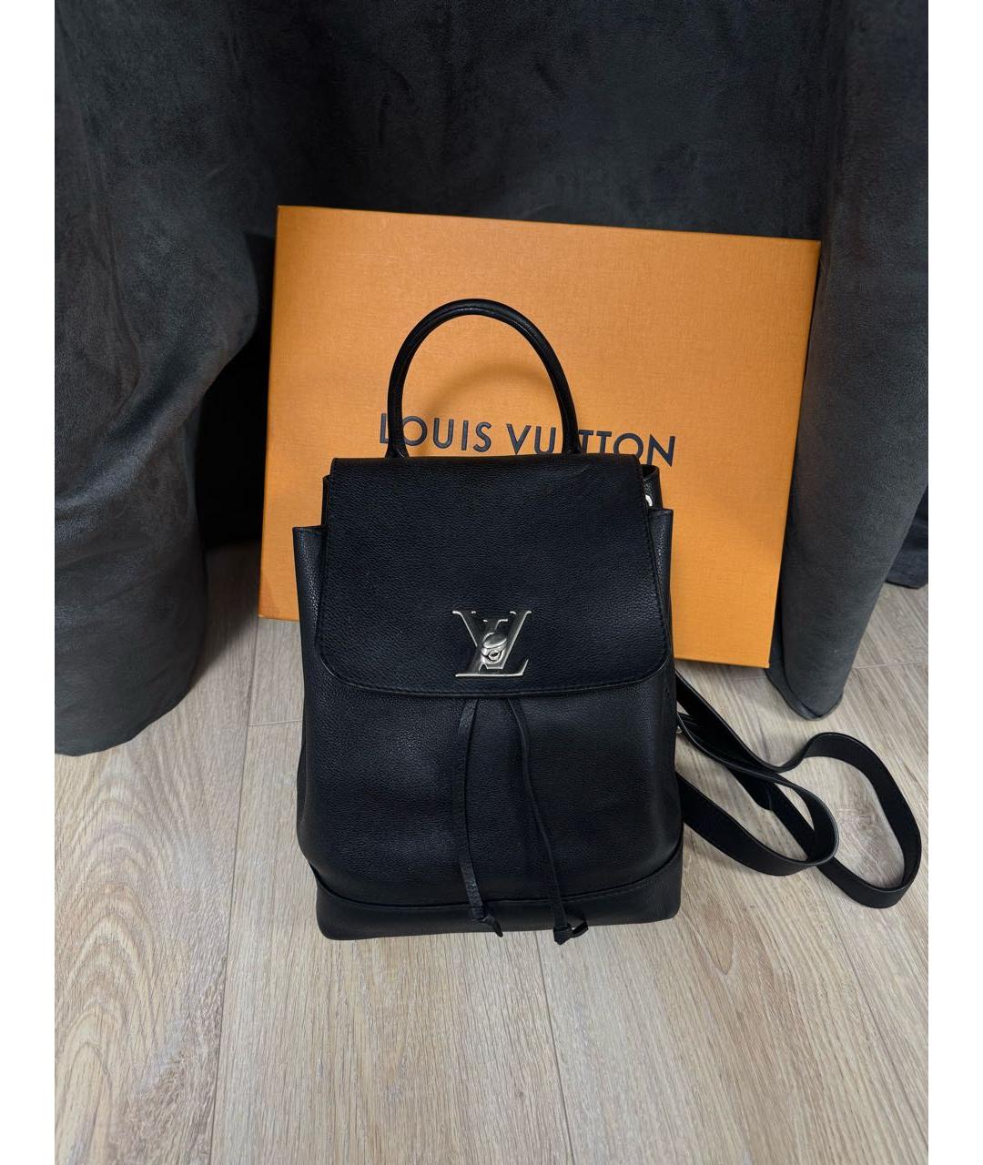 LOUIS VUITTON Черный кожаный рюкзак, фото 3