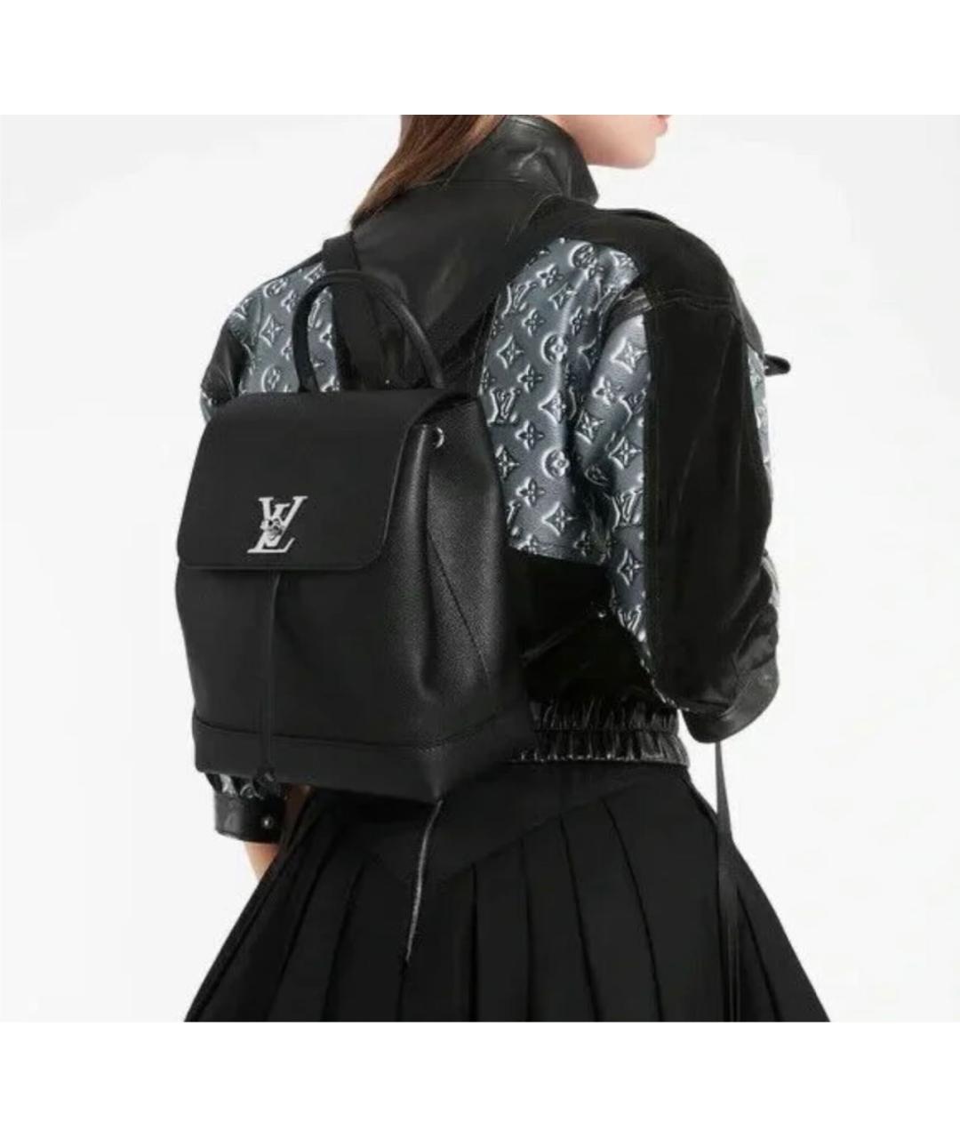 LOUIS VUITTON Черный кожаный рюкзак, фото 2