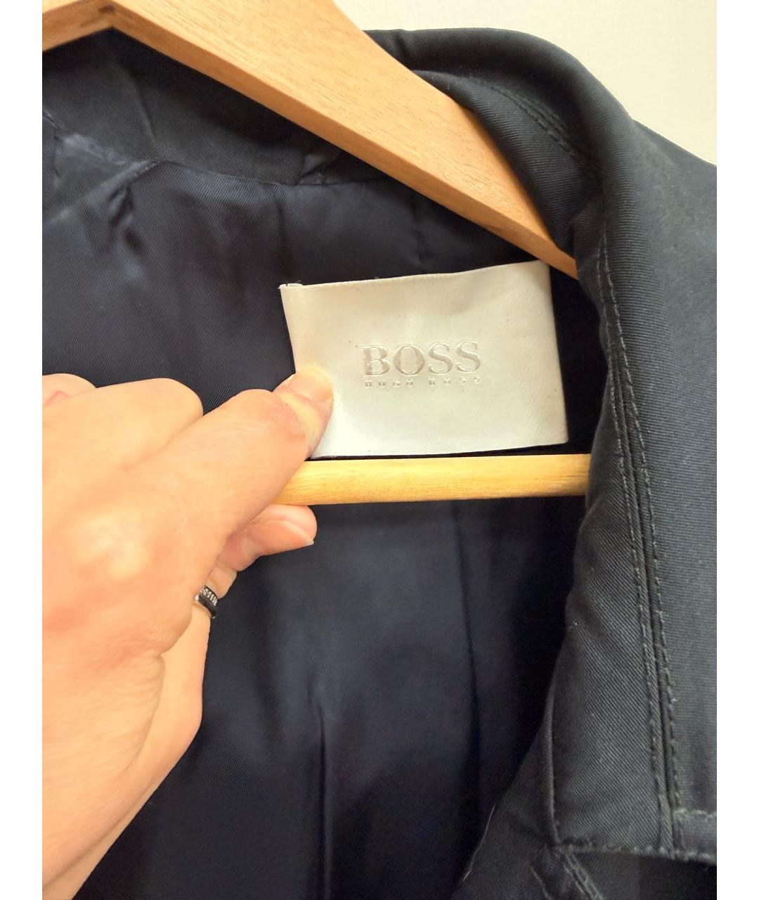 HUGO BOSS Темно-синий тренч/плащ, фото 3