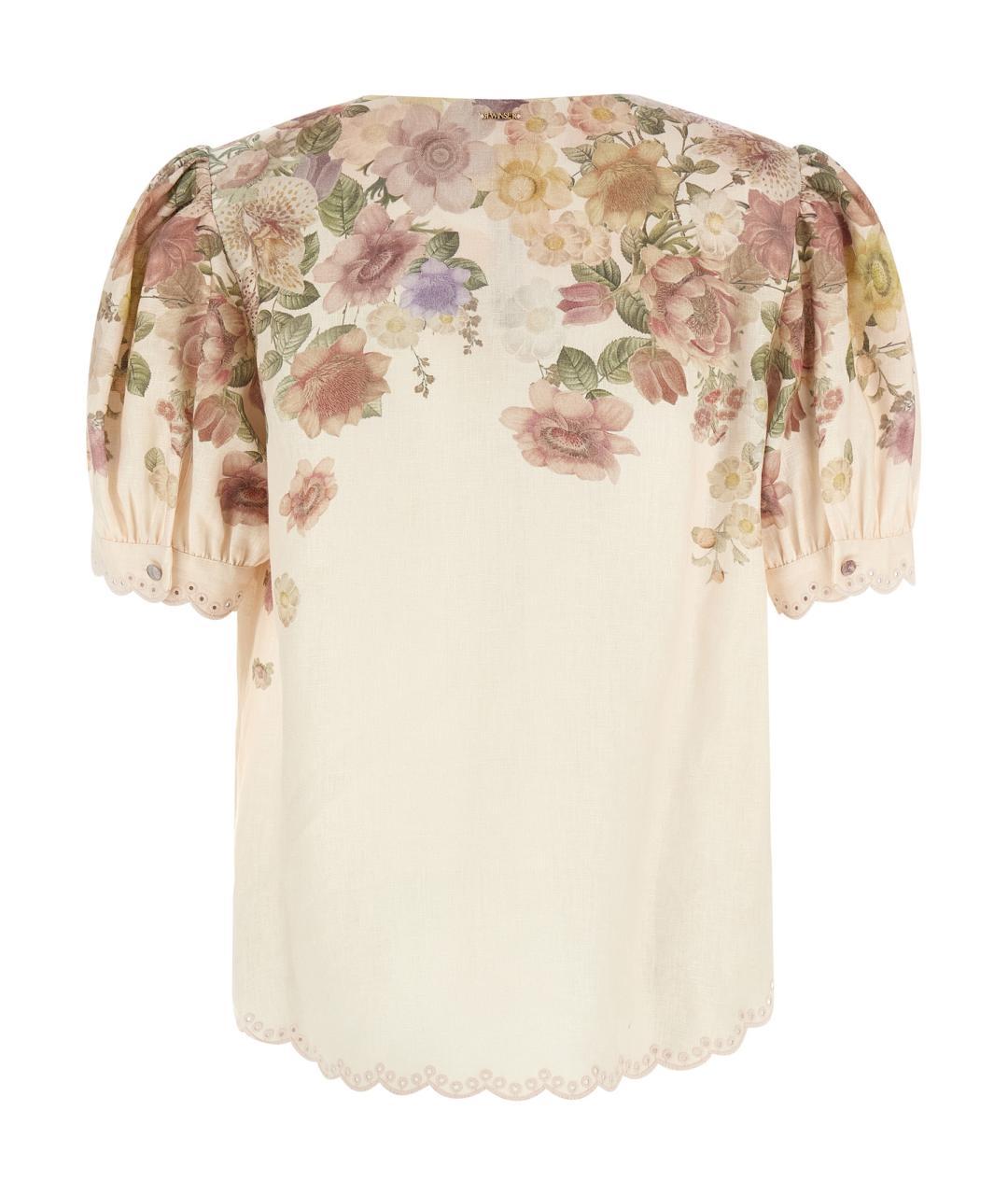 TWIN-SET Мульти льняная блузы, фото 2