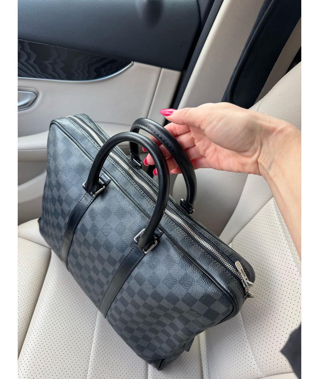 LOUIS VUITTON Серый портфель, фото 3