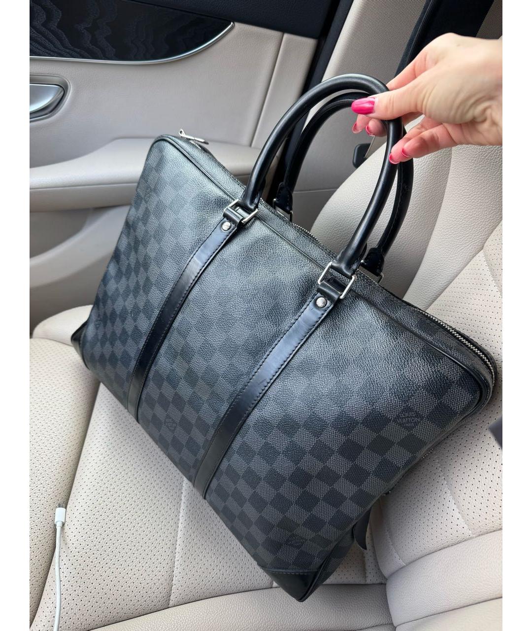 LOUIS VUITTON Серый портфель, фото 4