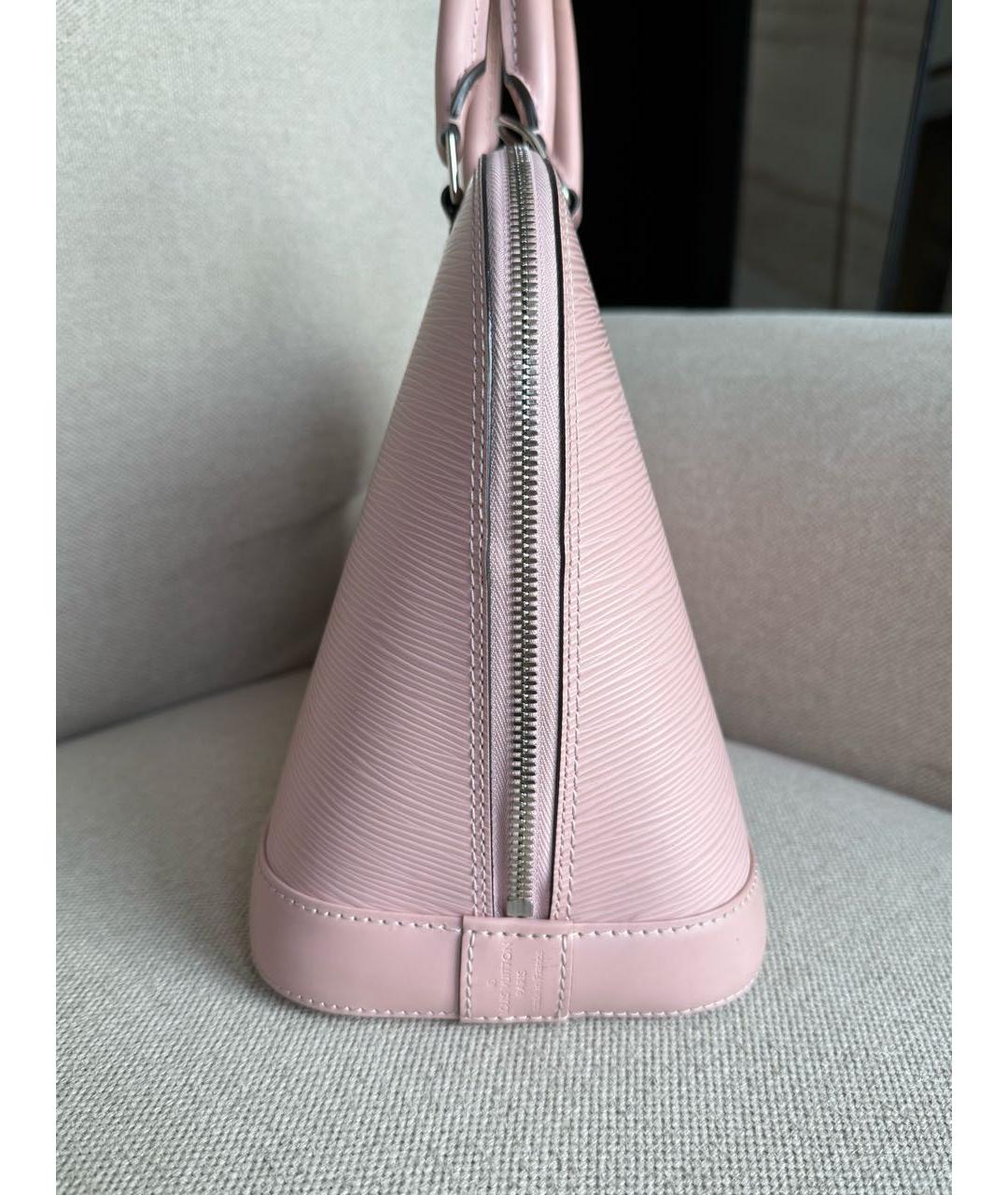 LOUIS VUITTON Розовая кожаная сумка с короткими ручками, фото 4