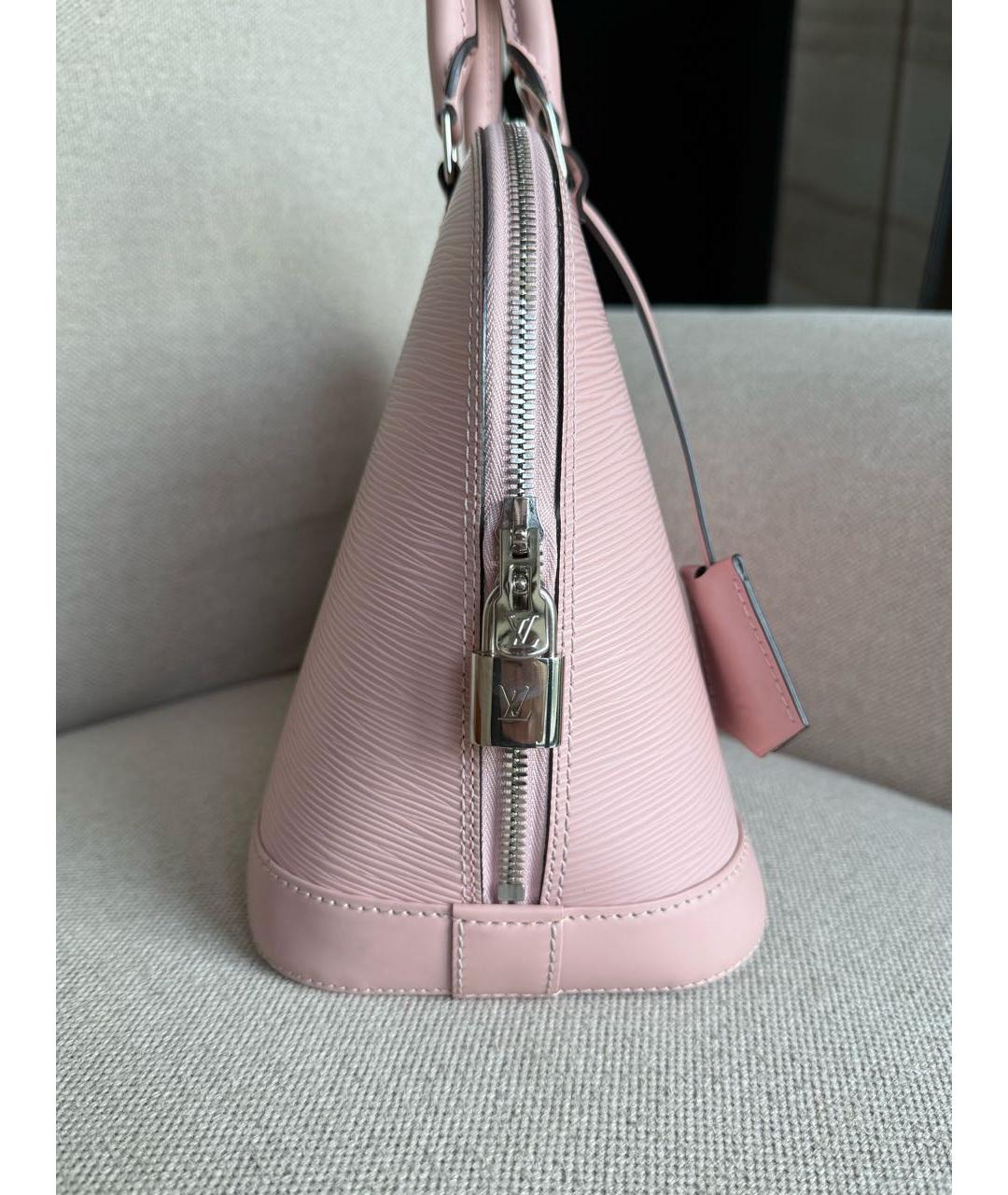 LOUIS VUITTON Розовая кожаная сумка с короткими ручками, фото 5