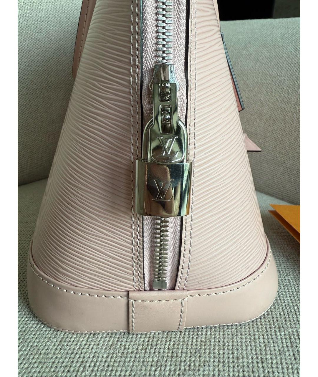 LOUIS VUITTON Розовая кожаная сумка с короткими ручками, фото 7