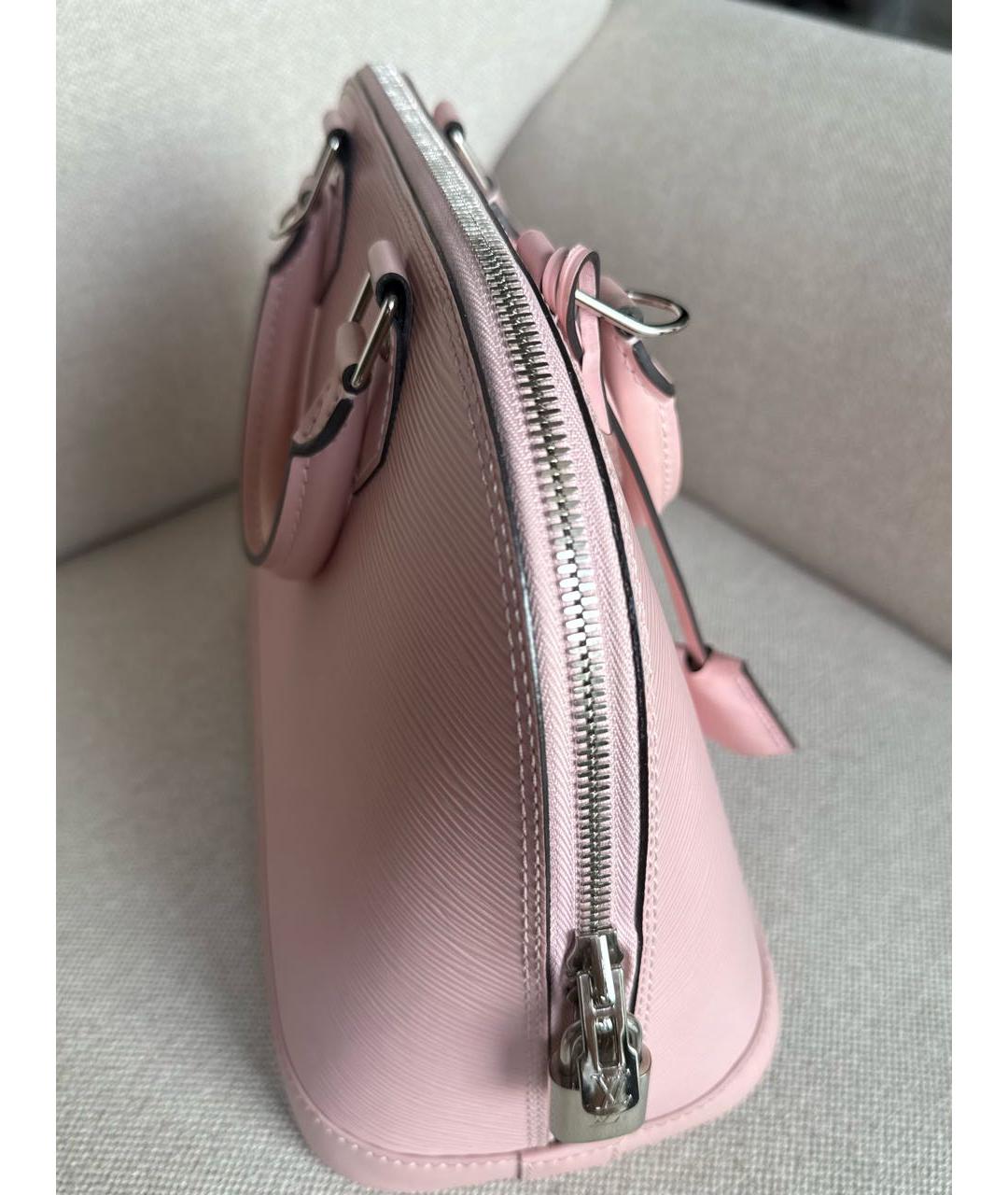 LOUIS VUITTON Розовая кожаная сумка с короткими ручками, фото 8