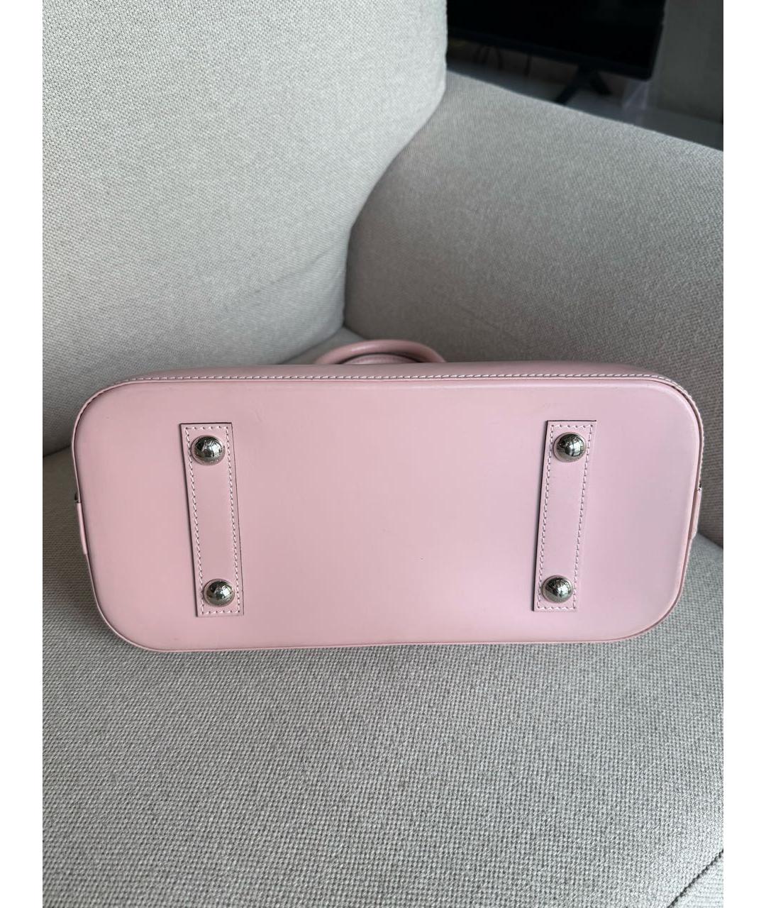LOUIS VUITTON Розовая кожаная сумка с короткими ручками, фото 6