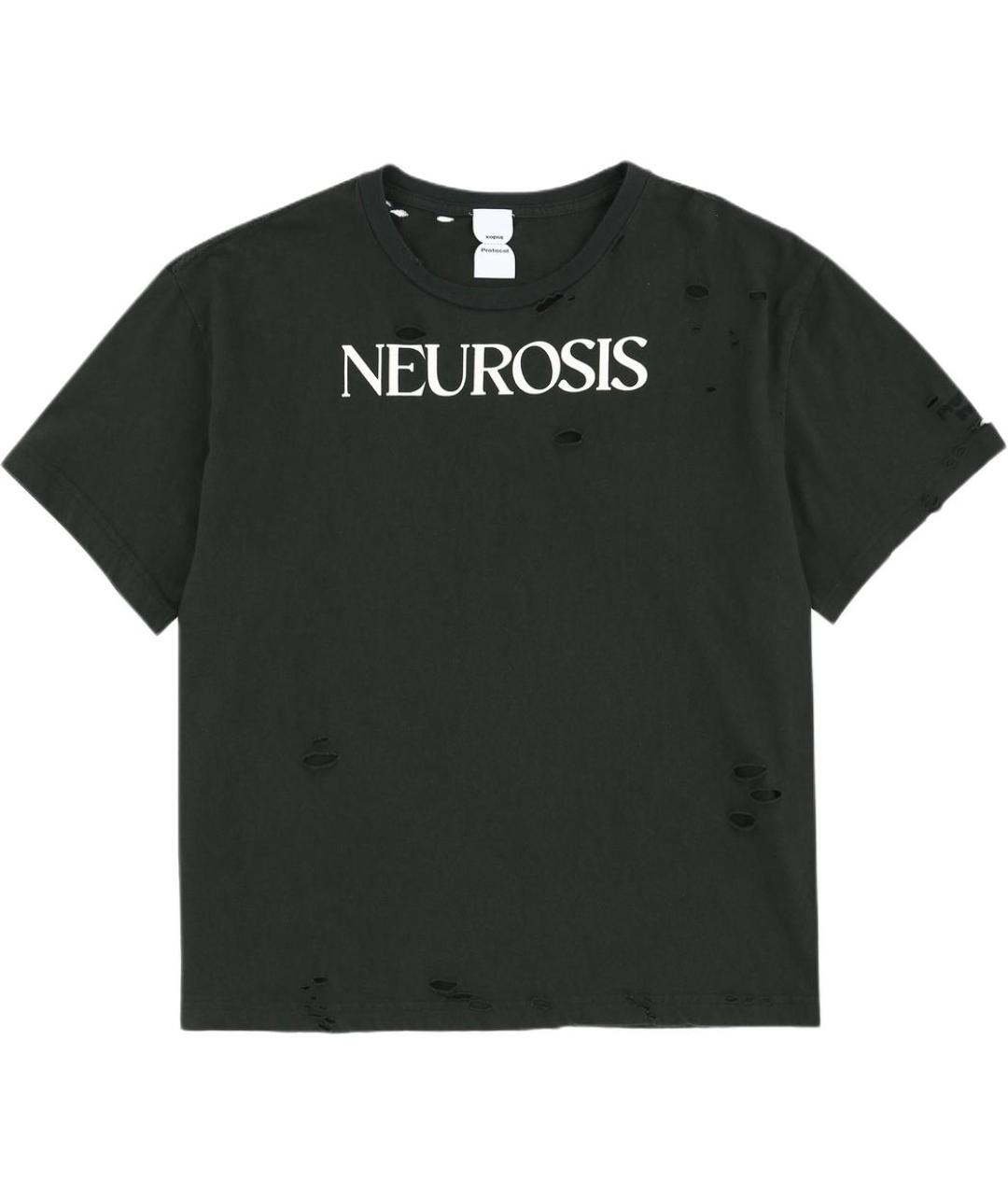 PROTOCOL INDEX Черная хлопковая футболка, фото 1