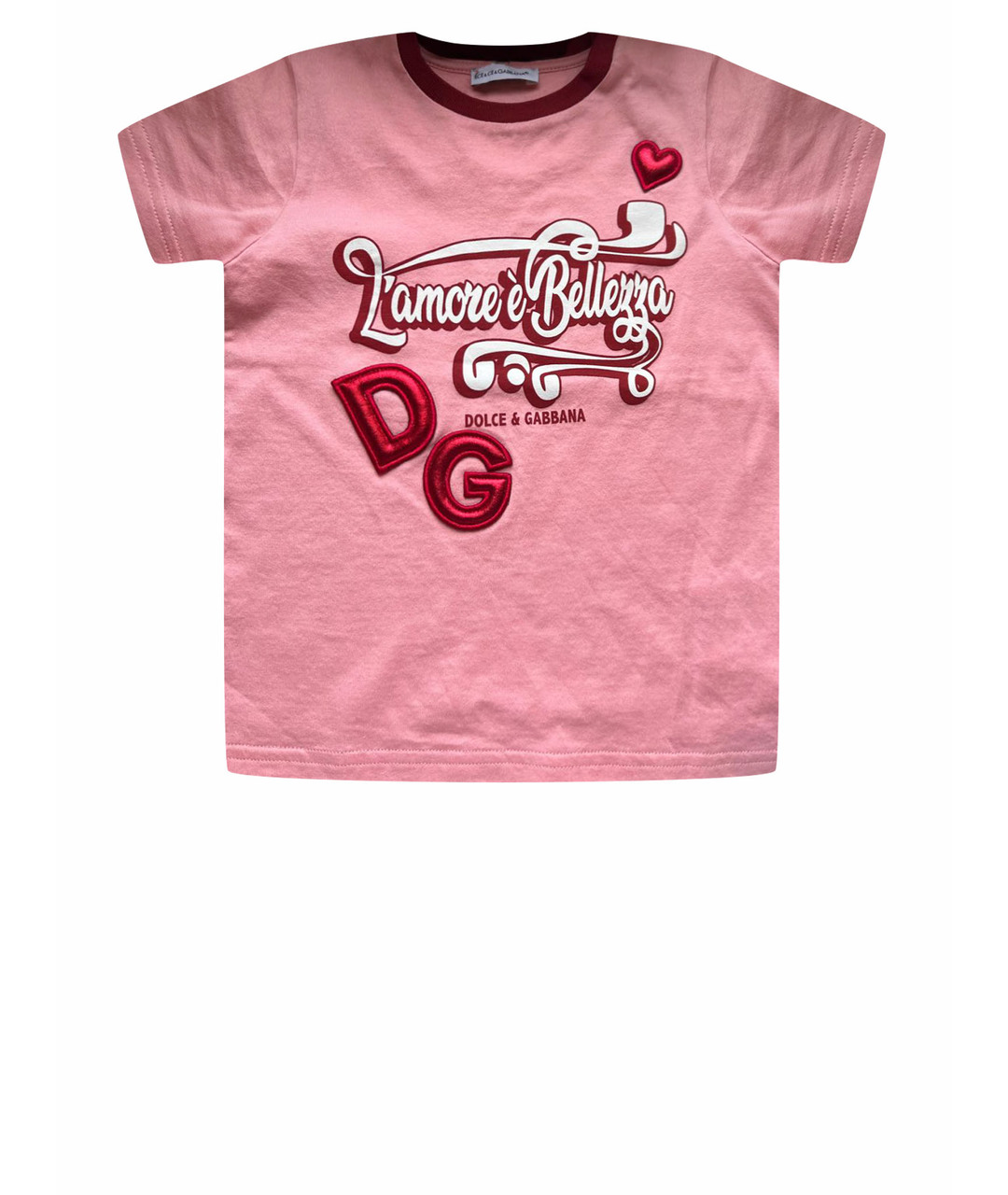 DOLCE & GABBANA KIDS Розовый хлопковый футболка / топ, фото 1