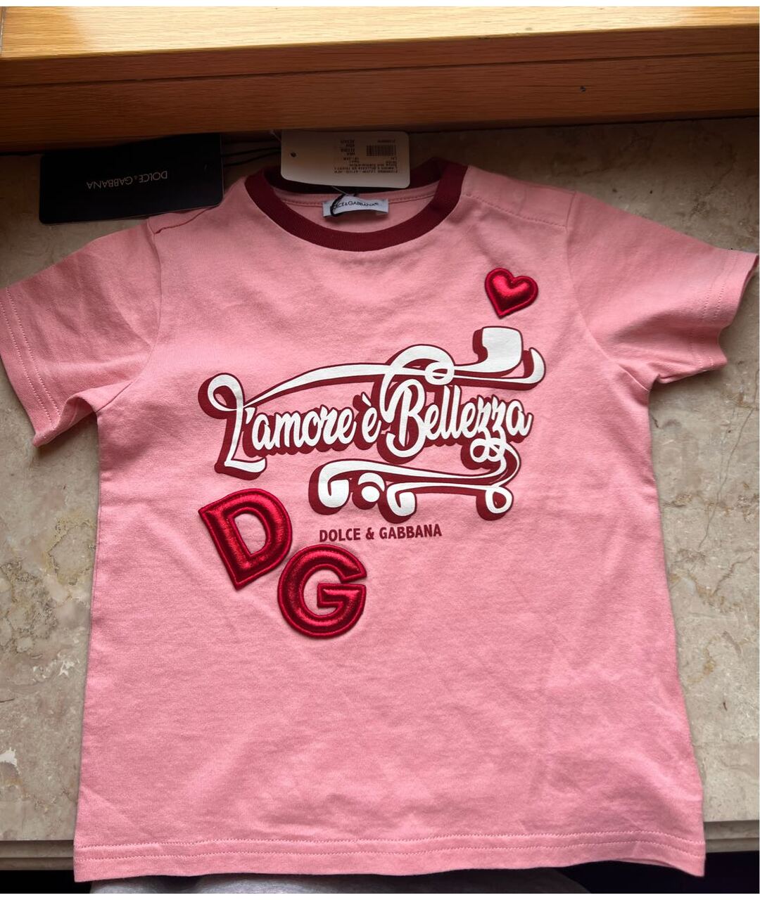 DOLCE & GABBANA KIDS Розовый хлопковый футболка / топ, фото 3