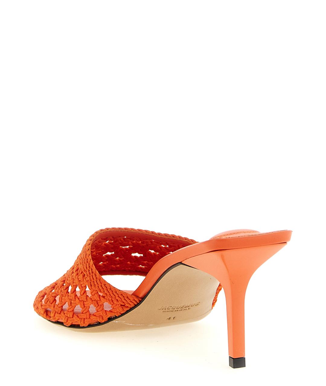 JACQUEMUS Оранжевое босоножки, фото 3