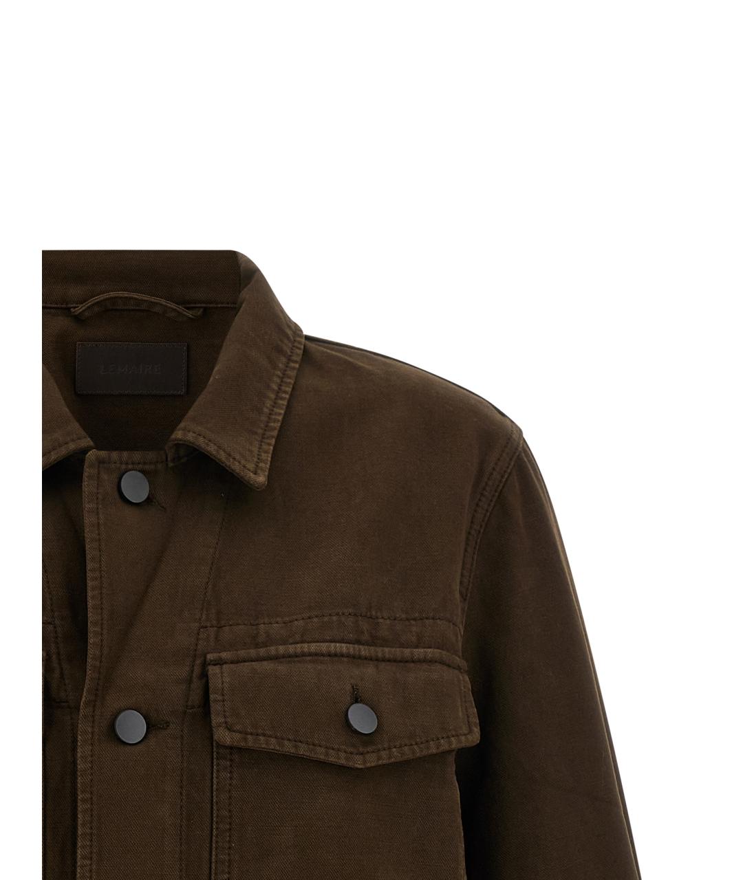LEMAIRE Коричневая хлопковая куртка, фото 3