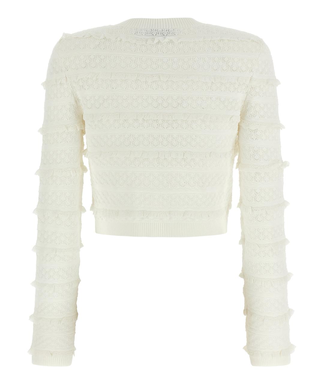 SELF-PORTRAIT Белый вискозный кардиган, фото 2