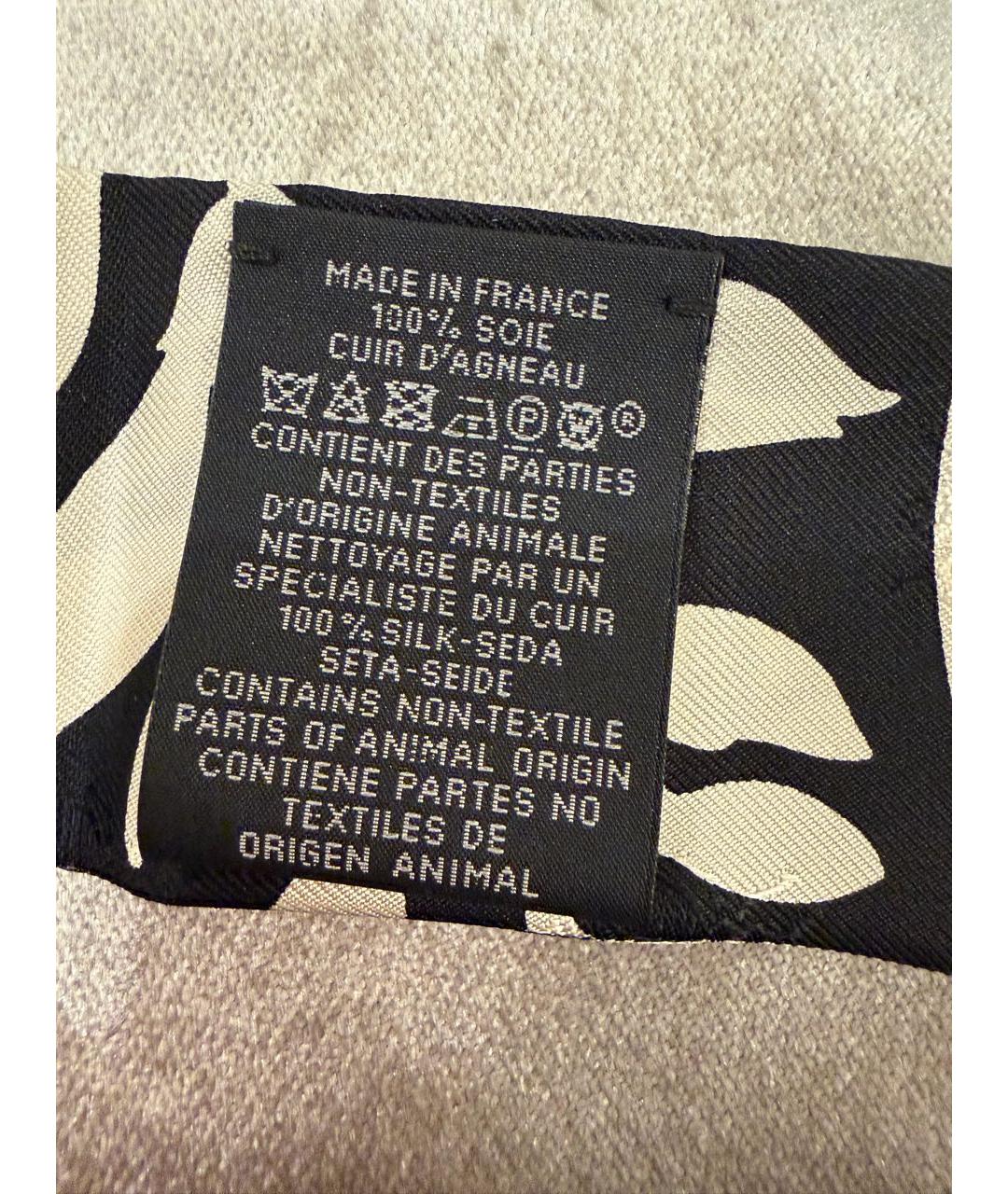 HERMES Белый шелковый платок, фото 3