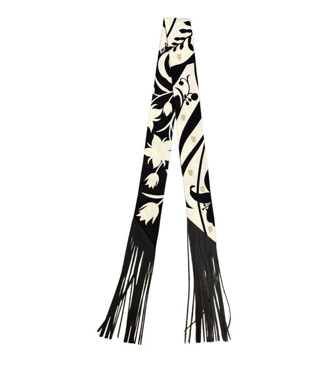 HERMES Белый шелковый платок, фото 1