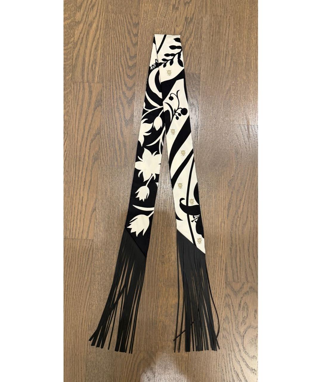 HERMES Белый шелковый платок, фото 4