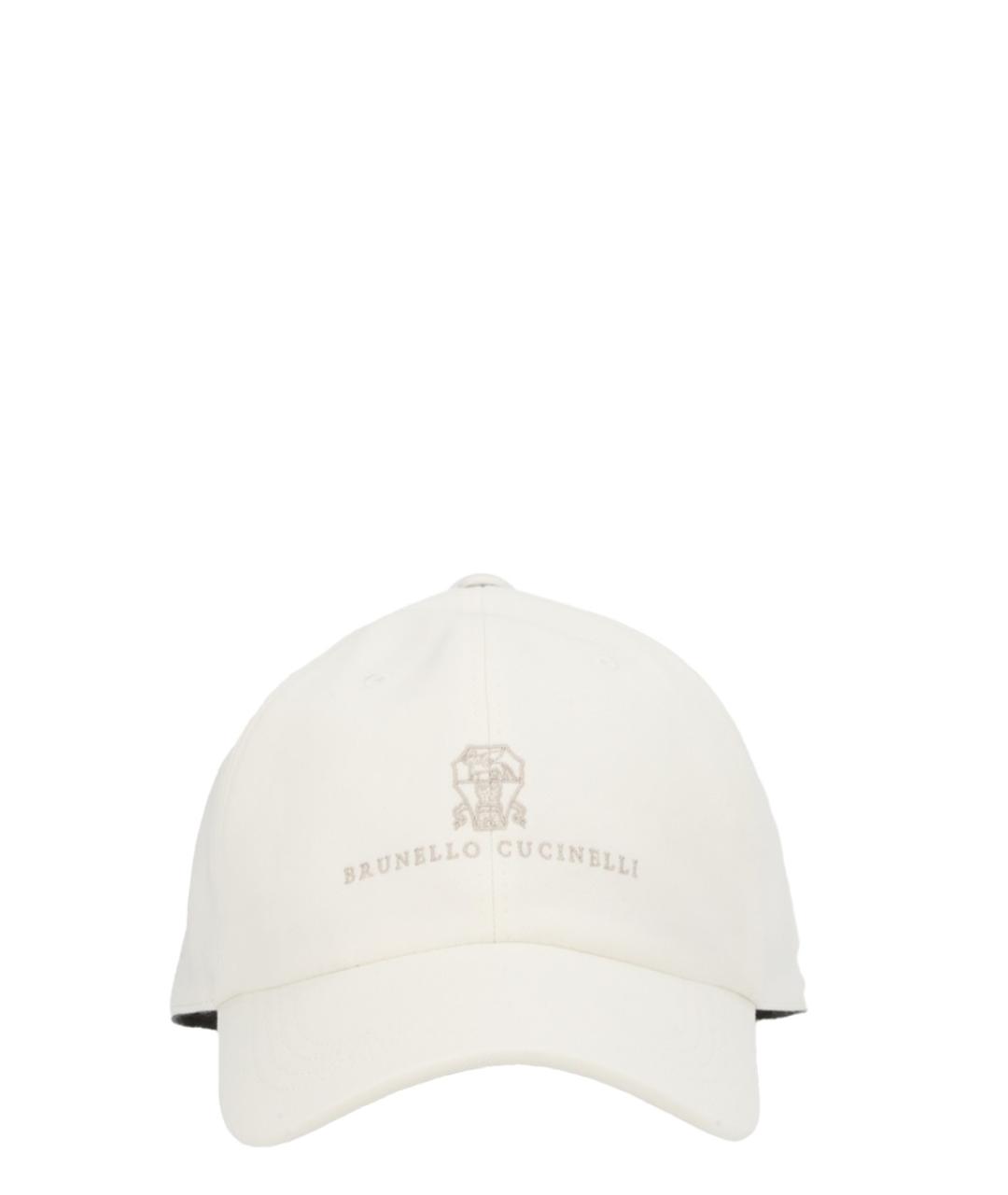 BRUNELLO CUCINELLI Белая хлопковая кепка/бейсболка, фото 1