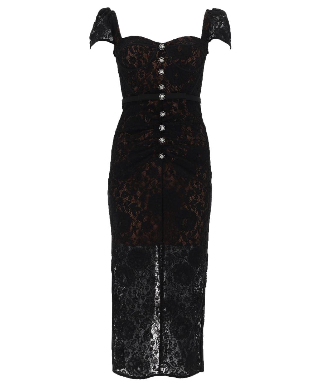 SELF-PORTRAIT Черное хлопковое вечернее платье, фото 1