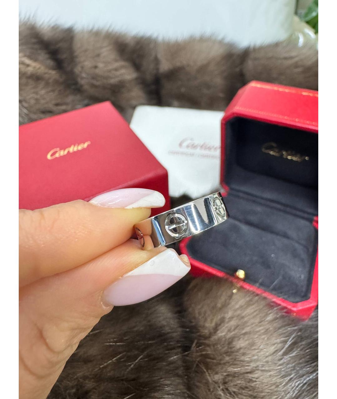 CARTIER Серебряное кольцо из белого золота, фото 3
