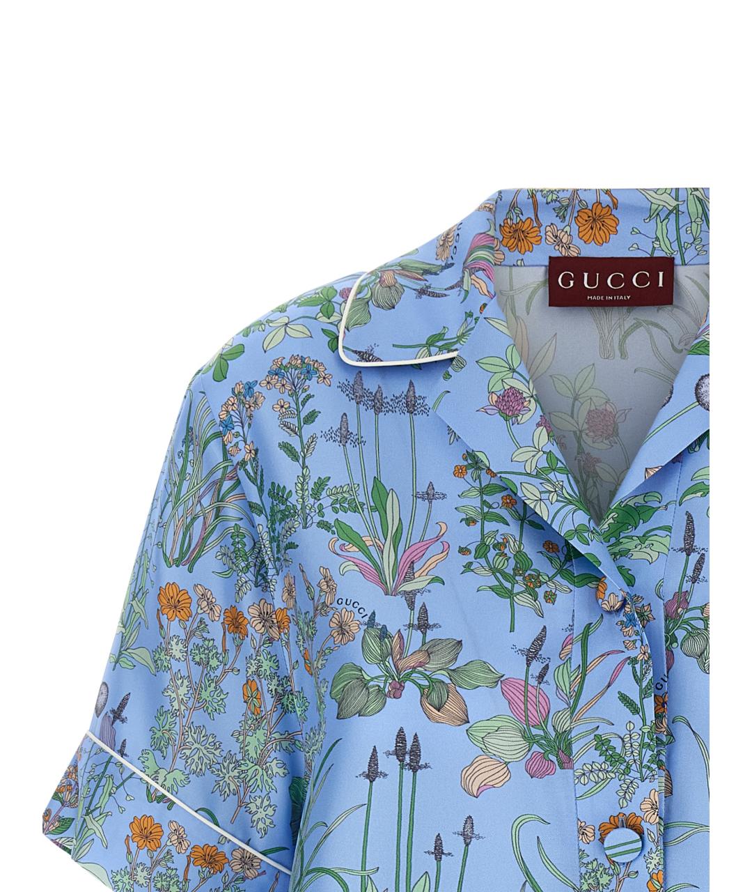 GUCCI Мульти шелковая блузы, фото 2