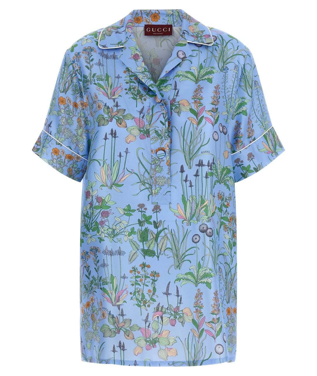 GUCCI Мульти шелковая блузы, фото 1