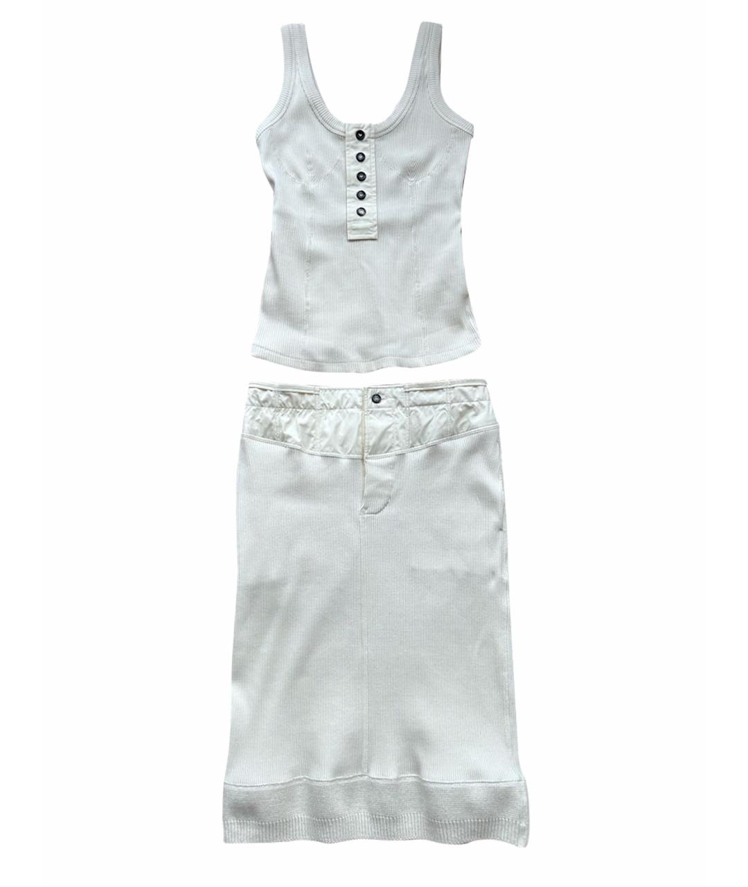 BOTTEGA VENETA Белый хлопковый костюм с юбками, фото 1